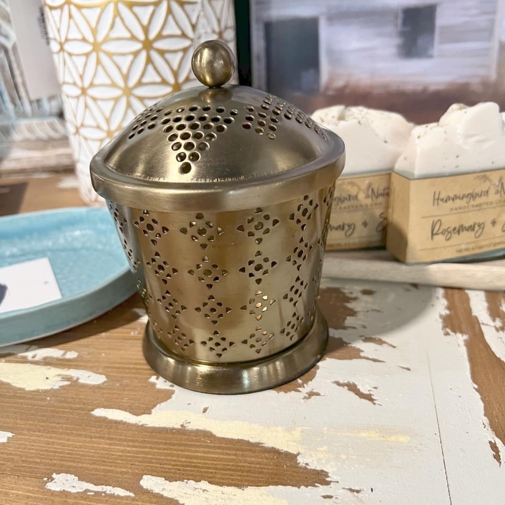 Set of 2 Small Bath Canister Brass - Opalhouse designed with Jungalow